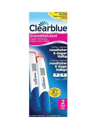 Clearblue Graviditetstest Digital Ultra Early, 2 stk.
