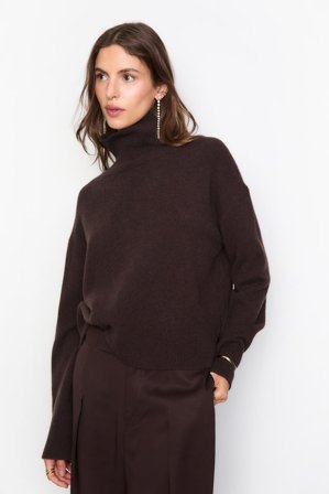 CAMILLA PIHL - Abigail Knit - Dark brown SizeXXL