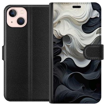 Apple iPhone 13 mini Lommeboketui Silke Svart/Hvit