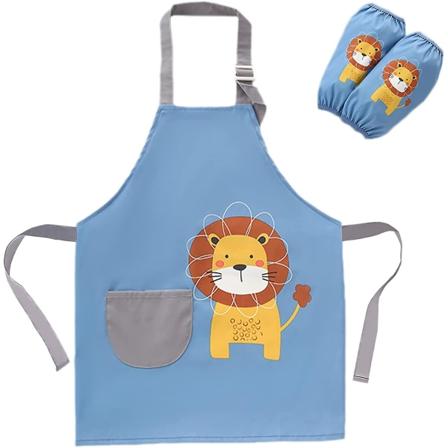 Barneforkle med lommer Vanntett Justerbart Håndverksmaling Baking Matlagingsforkle Unicorn Style 5