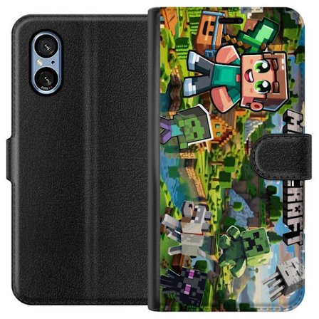 Yhteensopiva Lompakkokotelo Sony Xperia 5 V Lady Gaga The Fame mustavalkoinen muotokuva suurilla aurinkolaseilla minimalistisessa pop-esteettisyydessä