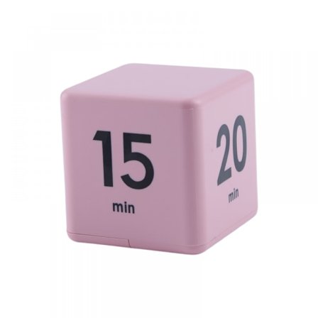 Nedräkning Kök Kub Timer Fitness Matlagning Tid Påminnelse Barn Student Väckarklocka, 15-20-30-60 Minuter (Rosa)