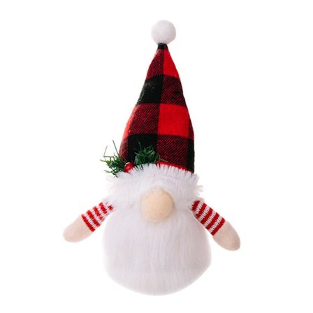 Julgranspynt med Ljus Stoppade Plyschdockor Hängande Populära Presenter till Vänner Familjer (Gammal Man)