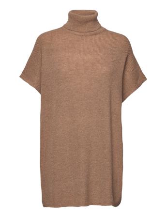 Onlparis Life Loose Highn Wool Vest Knt Brown ONLY