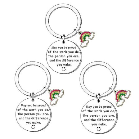 3 stk. nøglering afskedsgaver til kolleger kvinder mænd