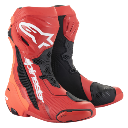 Alpinestars Supertech R MC Boots Bright Red/Red Fluo 48