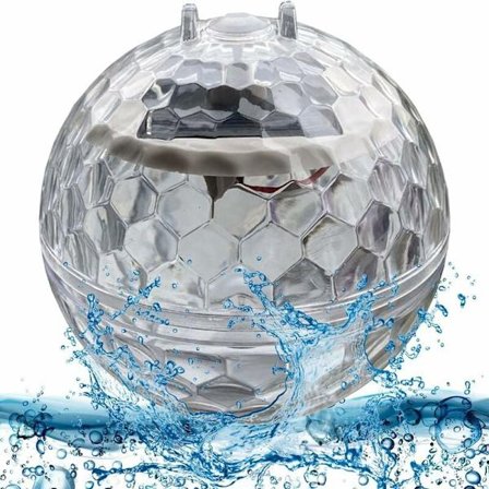 Solcelledrevet flydende kuglelampe hængende kugle vandtæt LED-lys med 7 farver skiftende solcelledrevet flydende kuglelampe KLB