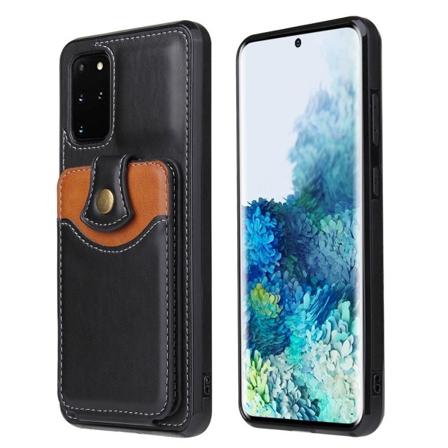 Genomtänkt Skal Korthållare - Samsung Galaxy S20 Svart