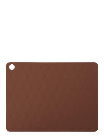 Dotto Placemat - 2 Pcs/Pack Home Textiles Kitchen Textiles Placemats Brown OYOY Living Design