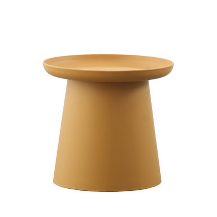 Sofabord i sennepsgult polypropylen, 50x50x46,5 cm