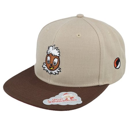 Unser Sandmännchen - Beige snapback Caps - Pittiplatsch head Khaki/Brown Snapback @ Hatstore