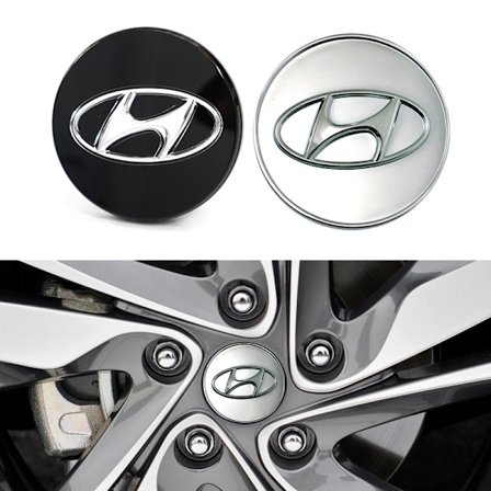 4-pack - Hyundai Navkapslar / Hjulnavemblem - B 7 7