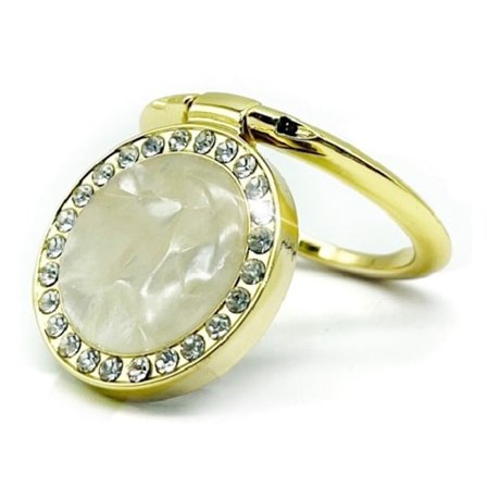 Universal strassdekor marmor ringställ för telefon - Guld