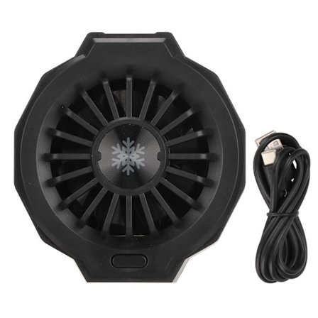 Kännykkäpuhelimen jäähdytin LZF10 Semiconductor Refrigeration Phone Cooling Stand Fan RGB-värikkäällä valolla pelaamiseen (musta perusmalli)