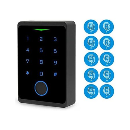 Wifi-åtkomstkontrollknappsats, fingeravtryckskontroll, 125 kHz-kort, dörrlåsöppnare, app-dörrknappsats, fjärr
