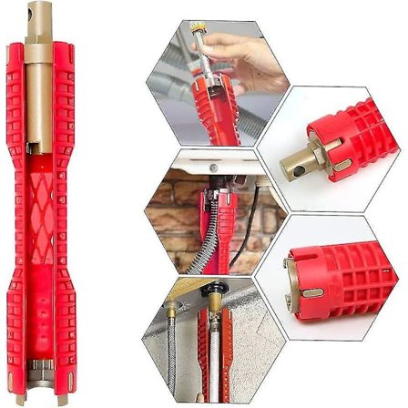 Multifunktionel rørtang, skift haneværktøj hane og vask reparation værktøj VVS-stiknøgle Plum