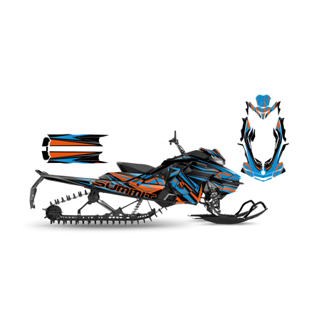 Tarrasarja SweTown Suck-Sininen-Oranssi - Ski-Doo Summit Burton 800 E-Tec 154 2017-2017