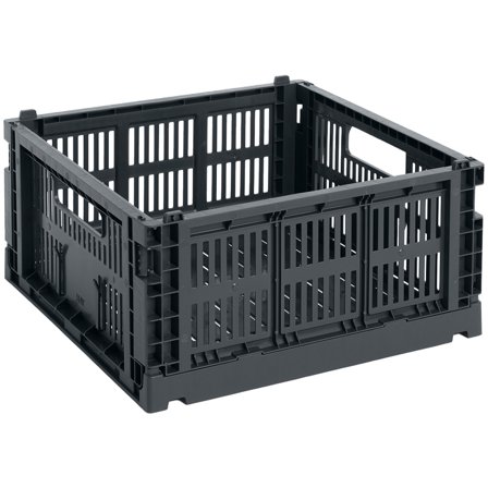 Hay HAY Colour Crate Medium Square Opbevaringskasse, charcoal | KitchenOne