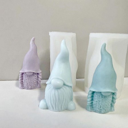 3D Silikon Lysform Julenissen Lys DIY Laging Såpeform