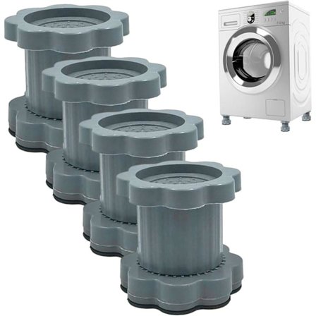 4-pak Anti-vibrationsfødder til vaskemaskine – Støddæmpende maskinfødder til vaskemaskiner og køleskabe_TF_TF
