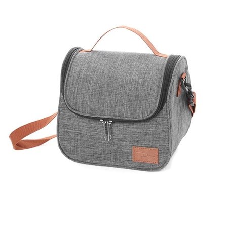 Gråmeleret køletaske med foring af aluminiumsfolie