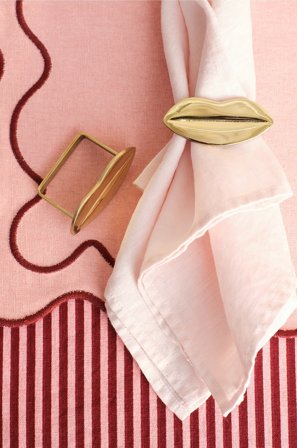 Jotex - Serviettring Med 2-pakk Gull - XOXO - Kjøp Kjøkkentilbehør hos Jotex