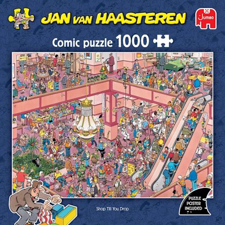 Jan Van Haasteren Puslespill Shop till you drop 1000 Brikker