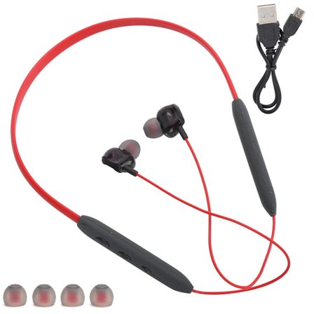 C9x Trådlösa Bluetooth5.0 Hörlurar Nackhängande Headset Sport Vattentäta In-Ear Öronproppar Röd