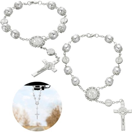 Car Rosary Saint Benedict 2 st Car Backspegel Hängande Rosar