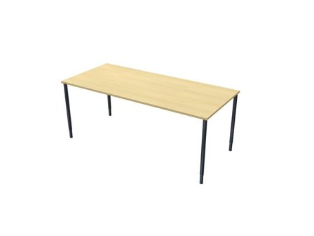 LANAB DESIGN Skrivbord fristående 1800x800mm björkla/svart - Lyreco - Kontorsmöbler och inredning - Bord och hurtsar - Skrivbord - Fasta