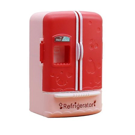 1:18 Mini Simulering Mini Dubbel Dörr Kylskåp Dekoration