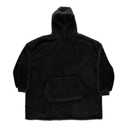 Fluffig oversize hoodie – Svart