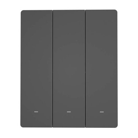 Smart WiFi-väggbrytare SONOFF M5-3C-80 (3-kanals, för ram, grafit)