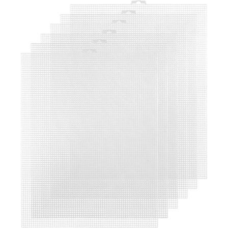 6 kpl muoviverkkokankaita kirjontaan, 34,3x26,5 cm 7 count muoviverkkokankaita ristipistomuovista Aida muoviverkko (valkoinen)