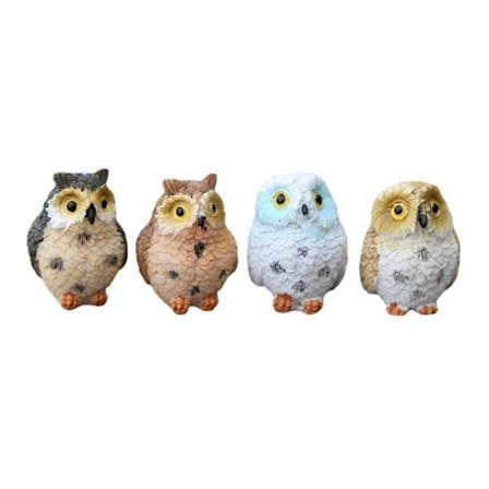 Kloge ugler 3 cm 4 stk