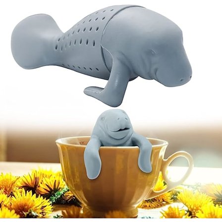 Teesiivilä, silikoninen teen haudutin, söpö irtoteen haudutussarja mukiin tai kuppiin, lahja teen ystäville, 1 irtoteesiivilä