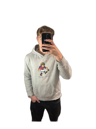 Grå polo bear hoodie