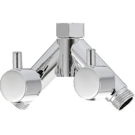 Messing Afledningsventil Bruseafspærringsventil 2-vejs Y-splitter 1/2 tomme til bruseslange og brusehoved Krom