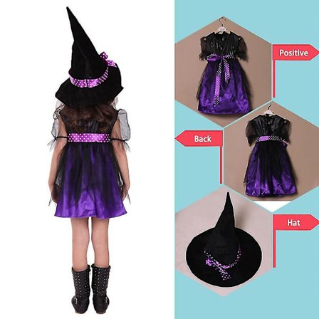 Pige Vampyr Hexe Kostume Halloween Karneval Fest Cosplay Kostume