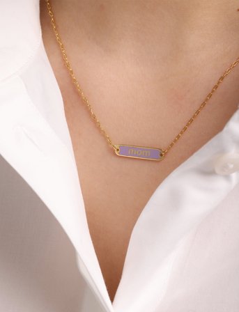 Design Letters Vip Candy Tag Necklace (Zimula) - Purple - ONE SIZE