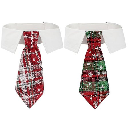 Halsband för husdjur, slips för hund, justerbar kostym, slips för hund, festtillbehör, julkostym (L)