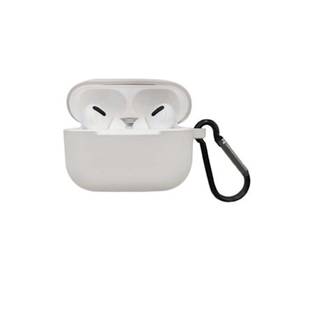Silikonskal med krok till Airpods Pro, Taupe