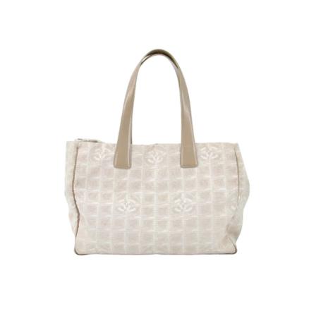 Chanel Vintage, Pre-owned Tote Bag Beige, Dames, Maat:ONE Size,stof