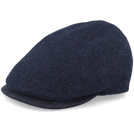 MJM Hats - Blå flatcap Caps - Blue Line Melfi Shetland Wool Blue Flat Cap @ Hatstore