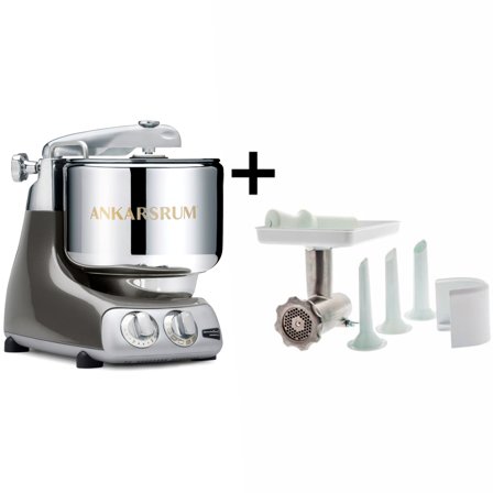 Ankarsrum Assistent Original AKM6230 Black Chrome + Kjøttkvern - Kjøp kjøkkenmaskin hos Bakeren og Kokken' - 'Svart/krom