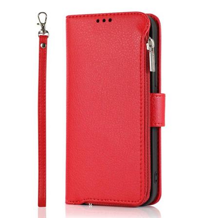 Professionellt Praktiskt Plånboksfodral - Iphone 12 Pro Max Röd