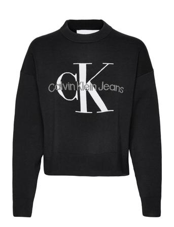 Monogram Loose Sweater Black Calvin Klein Jeans