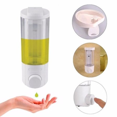 400ML Manuel Vægmonteret Dispenser til , Lotion, Shampoo, Køkken, Badeværelse