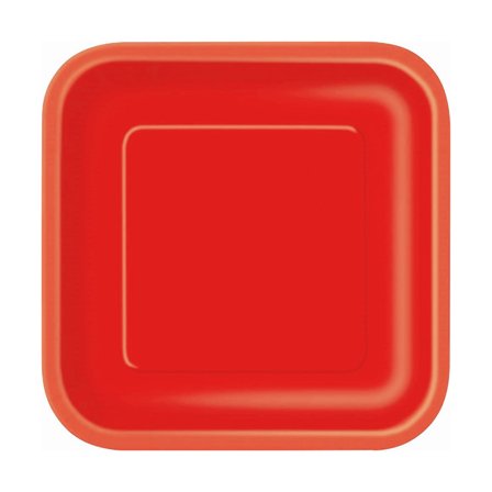 Røde Asjetter Firkantede