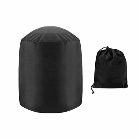 BBQ Vattentät Överdrag, Rund Grill Överdrag 71 x 68 cm Grill Presenning Överdrag Vattentät UV-skydd Överdrag (Svart)